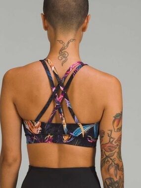 lululemon  energy bra veiled floral multi